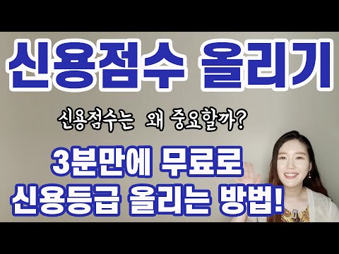 신용점수가 중요한 이유는 신용점수 즉시 올리는 방법 대출이자 줄이는 방법 