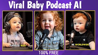 I Created Viral Talking Baby Podcast AI Video For Free | Kids Animation