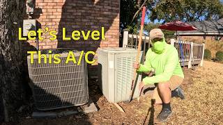 Leveling My A/C Unit | Using Plastic Shims