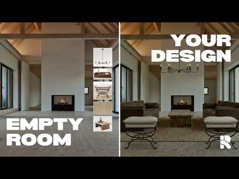 Empty Room → Furnished Manual Placement