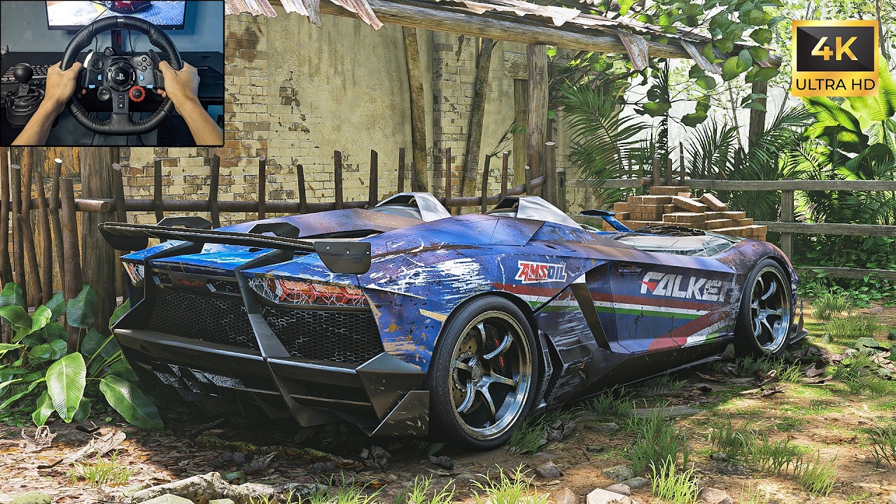 Rebuilding Lamborghini Aventador J & Race vs Hypercar - Forza Horizon 5 Stering Wheel Gameplay