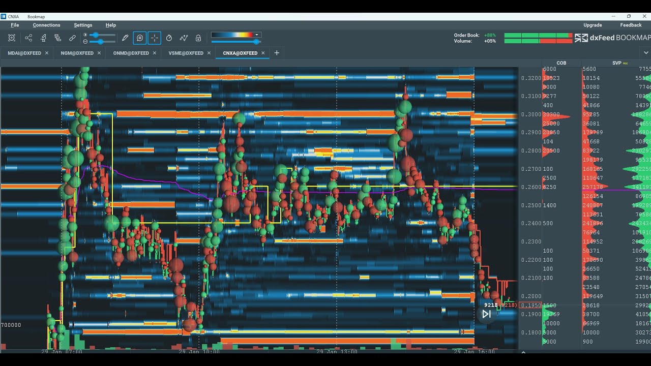 $CNXA Bookmap Review 24% Return