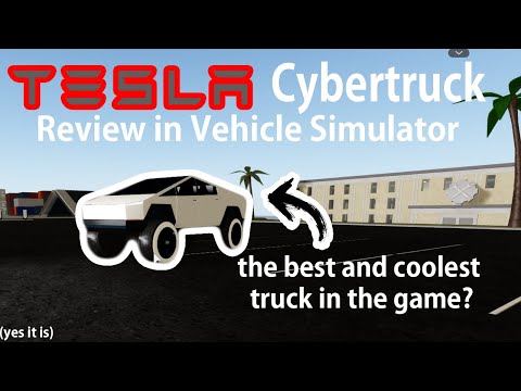 new tesla truck in vehicle simulator update roblox youtube