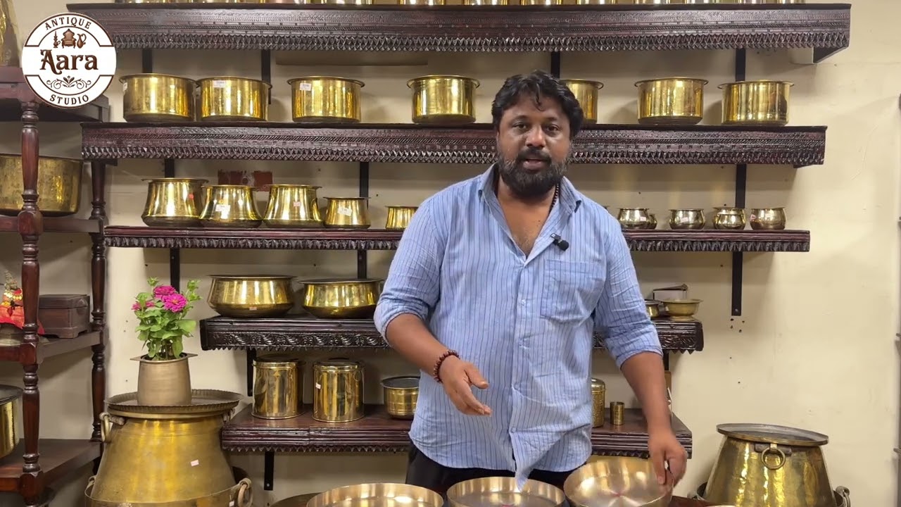 కంచు ప్లేట్లు వివిధ సైజులు | ఆరోగ్య ప్రయోజనాలు | Aara Antique Studio | Santhalo Saruku