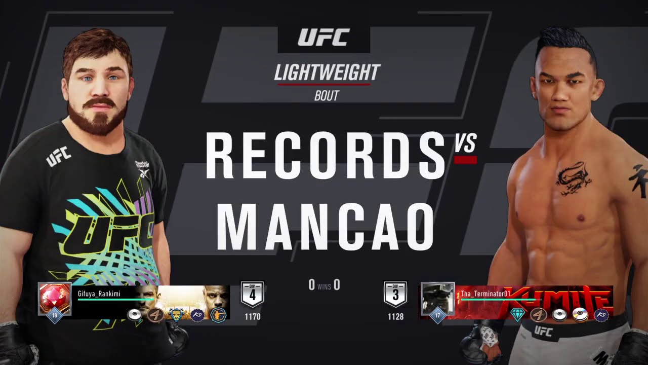 Custom Fighter Throwdown.. EA UFC 4 Online Ranked