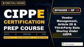 Ep6 | CIPP/E Prep Series: Vendor Management, Article 28 & Third-Party Data Sharing Under GDPR