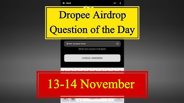 Dropee Question of the Day | Dropee Question of the Day Today 13 November | Dropee Daily Question