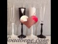 Wedding glasses tutorial, свадебные бокалы, svadbene čaše, occhiali da sposa, vidrios de la boda