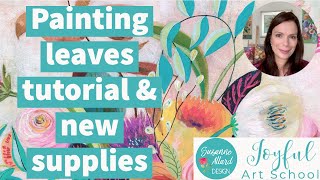 Painting leaves tutorial with different brushes and new supplies!