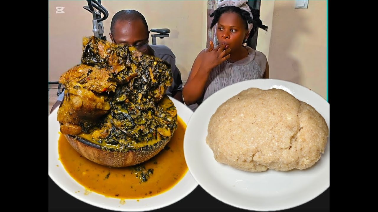 Asmr Mukbang| Eat Delicious Ofe Onugbu And Fufu With Us