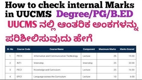 How to Check IA Marks and Attendance in UUCMS