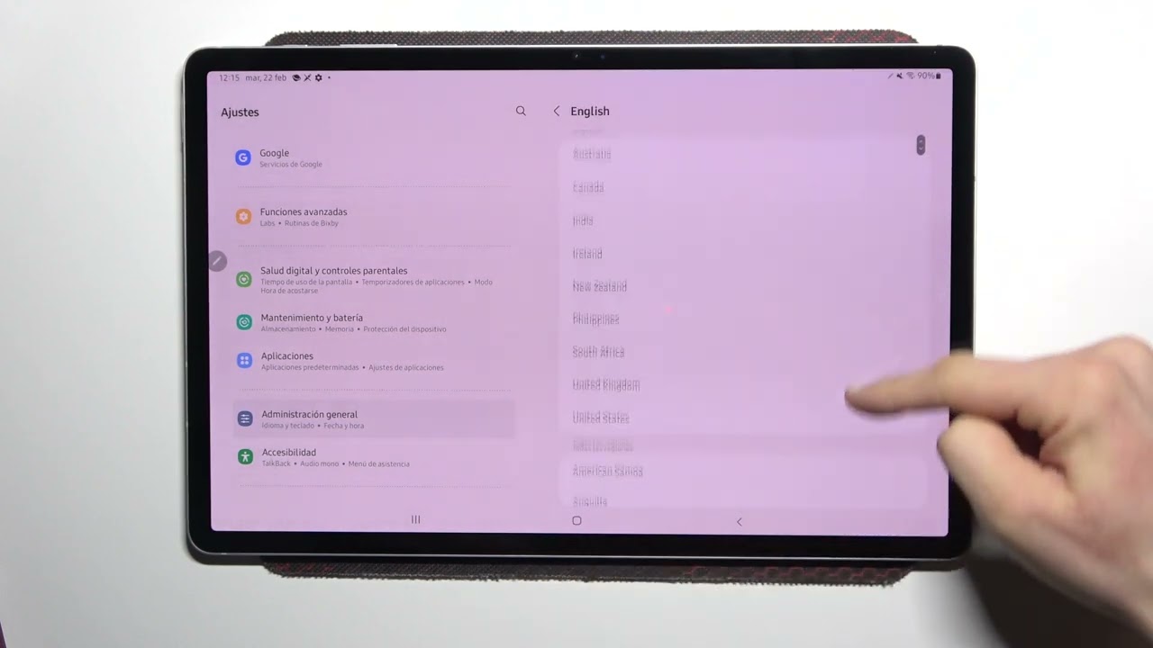 Cambiar idioma en SAMSUNG Galaxy Tab S8+ - configurar idioma - YouTube