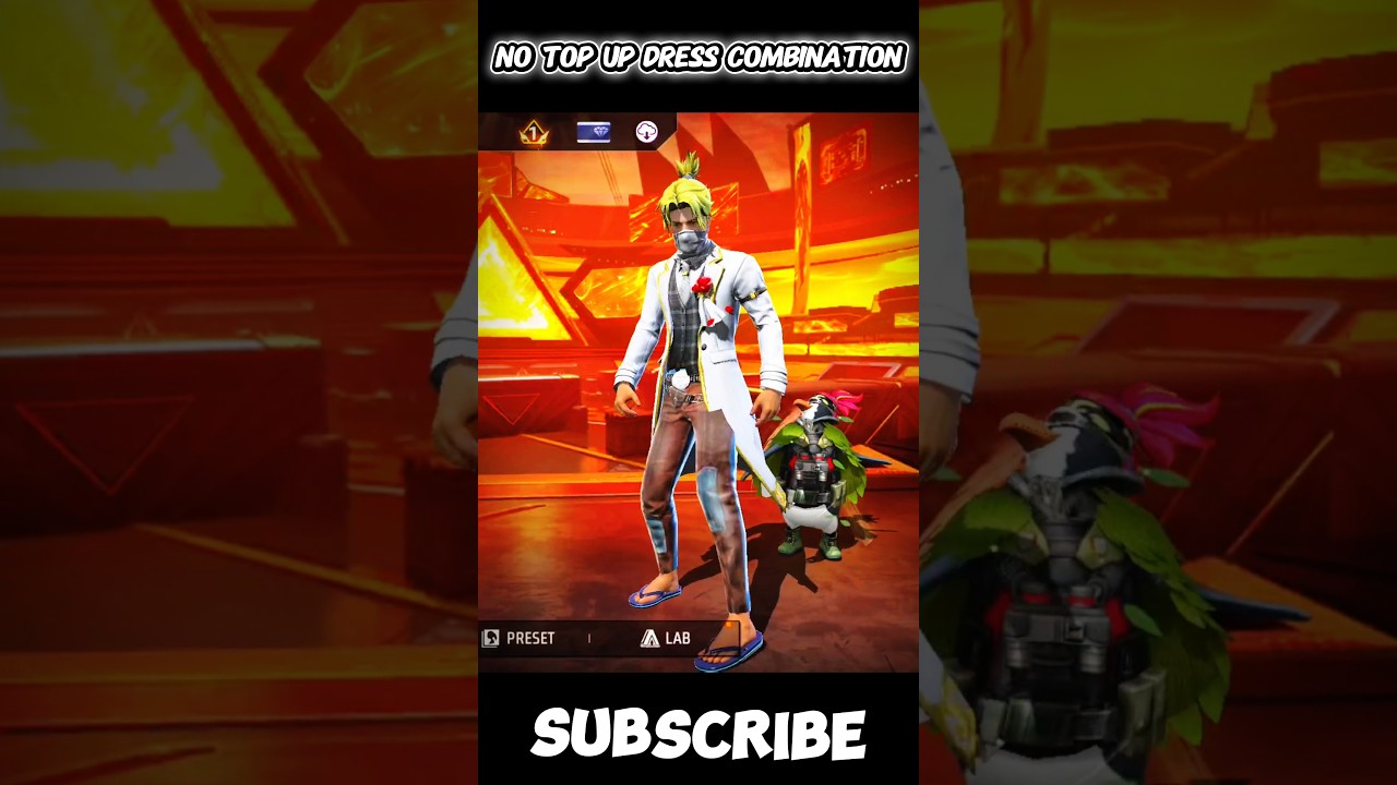 👕no top up dress combination in freefire