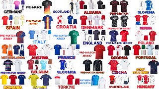 Euro 2024 All Kits Collections || 24 Teams Pre-Match Training Goalkeeper Kits & Fanswear collection