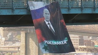 Баннер с Путиным в США  ⁄  Putin banner USA