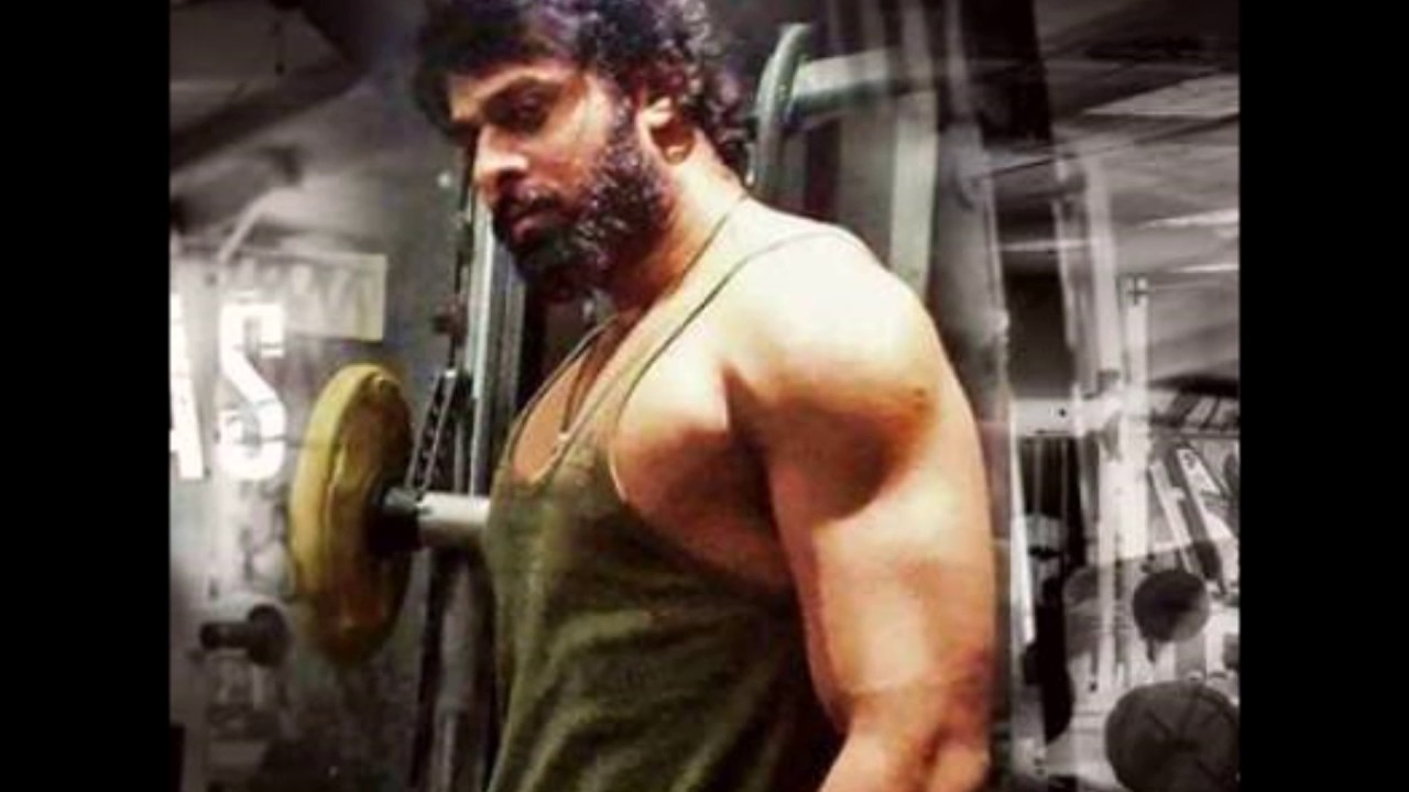 Actor Prabhas work out at gym hard practice - YouTube