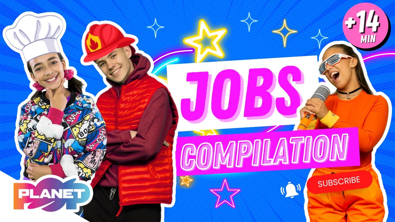 👩‍🚀👩‍🔬 Jobs Compilation 👮👩‍🚒 Dream Jobs & Careers for Kids | English Songs for Kids | Planet Pop