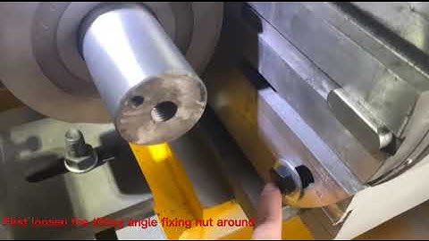 Thread rolling machine Tilt angle adjustment
