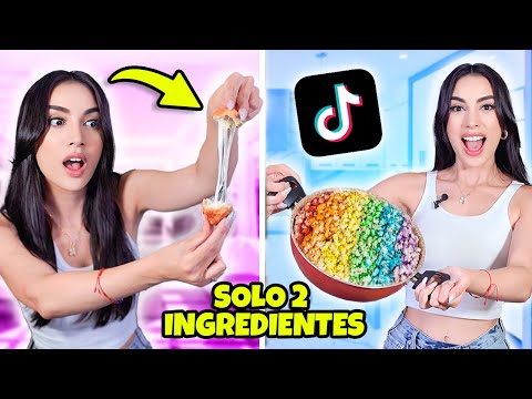 PROBANDO COMIDA VIRAL DE TIKTOK 🍳 CON SOLO 2 INGREDIENTES 😱 ¿Funcionan? 