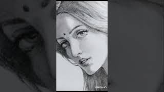 Beautiful Indian Women Art || Pastel Pencil Drawing on 180 GSM Sketchbook  From MENORAH Creatif.