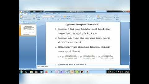 Metode Interpolasi Kuadratik - B | UAS MATEMATIKA TEKNIK II