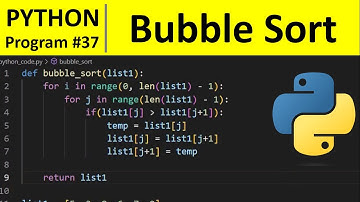 Python Program #37 - Sort Numbers using Bubble Sort in Python