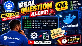 🚨 CKA Q4: REAL Kubernetes Question | Set Up CRI-Dockerd + Sysctl | DevOps With Kosa | sinhala