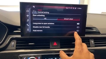 How to fold mirrors automatically in the Audi settings when locking doors.