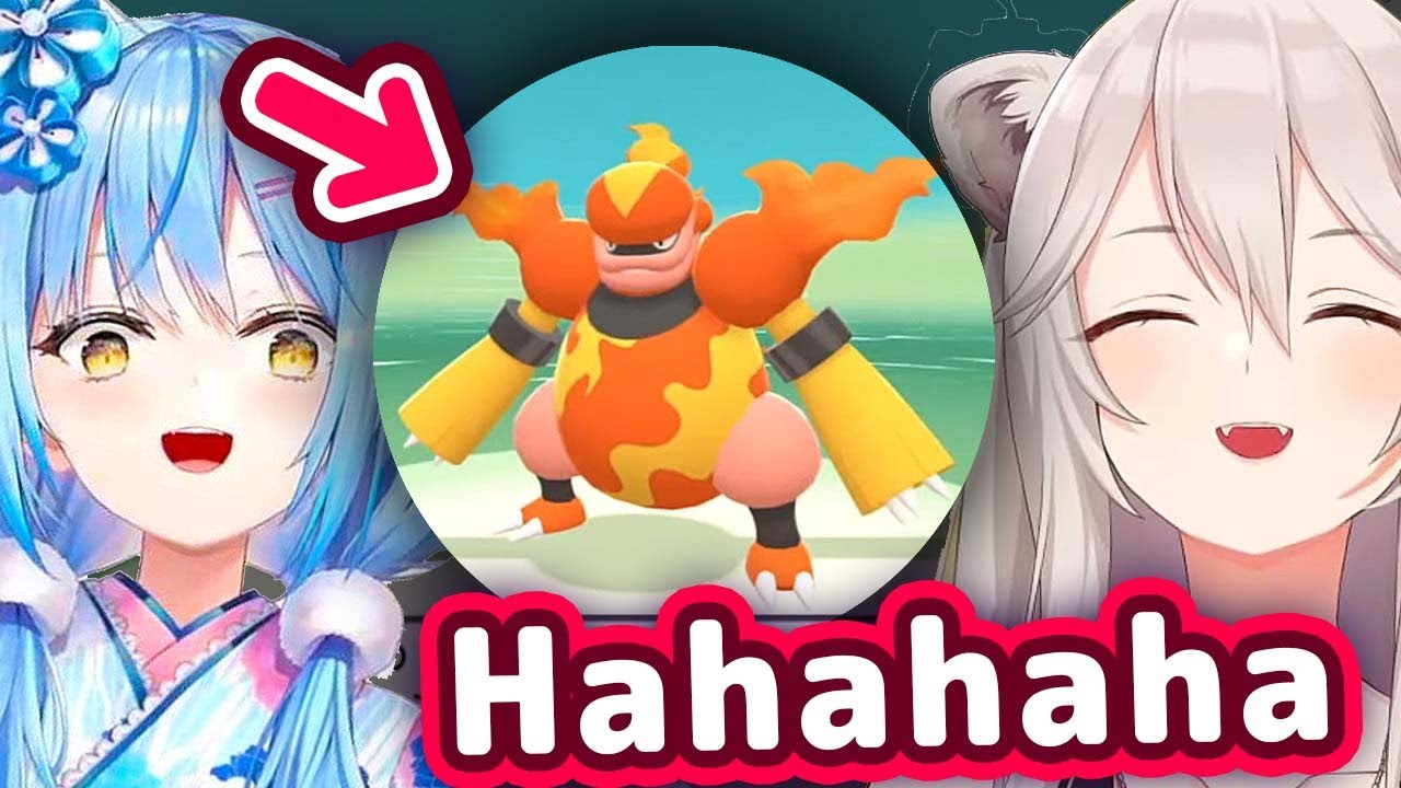 Botan and Lamy's Reaction To Magmortar and Golem's Evolution is Too Funny 【ENG Sub/Hololive】