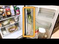 冷蔵庫の棚をぶち抜いてネギを収納する動画