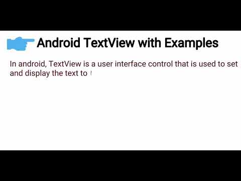 Android TextView with examples