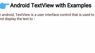 Android TextView with examples