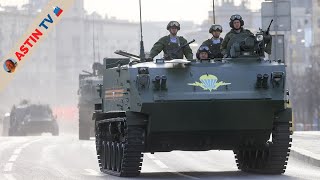 Москва. Военная Колонна Движется На Парад Победы 2022.