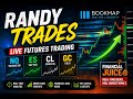 Live Futures Trading NQ ES CL GC | Bookmap + Financial Juice News | Randy Trades
