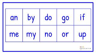 Blue Level High Frequency Words Pronounced