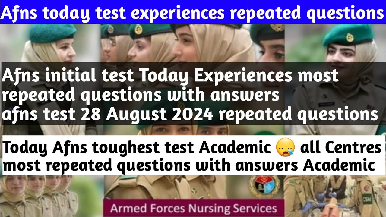 Today Afns initial test Experiences most repeated questions with ...