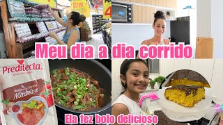 Feira da semana,tomei café na irmã, comida simples,carne ao molho madeira,Laura fez bolo|LAÍS VELOSO