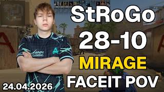 StRoGo (28-10, 2.8 K/D) Mirage | FACEIT POV DEMO CS2 | Apr 24, 2026 18:49 UTC