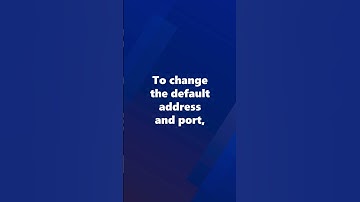 Changing the address and port in Stimulsoft BI Server