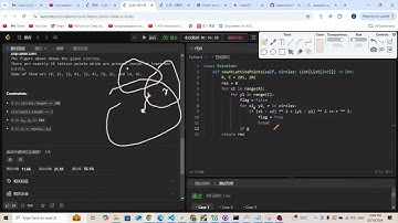 Leetcode 2249. Count Lattice Points Inside a Circle (geometry)