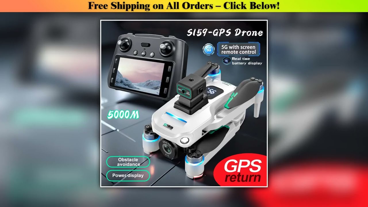 S159 GPS Drone Professional 360 Obstacle Avoidance Brushless 8K HD Dual Camera With Screen 5G WIFI