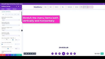 Divi MadMenu Sneak Peek #2: Layout Settings
