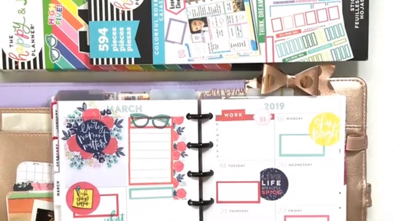 Mini Happy Planner Plan with Me -Dashboard Layout - YouTube