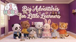 Big Adventures for Little Learners: 1 Hour of Fun Animal Songs &amp; Rhymes | Toddler Learning Tunes