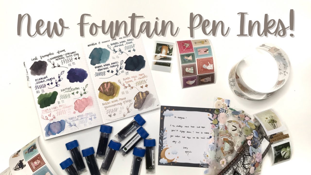 FOUNTAIN PEN INK HAUL // Diamine, Ferris Wheel Press & Dominant Industry