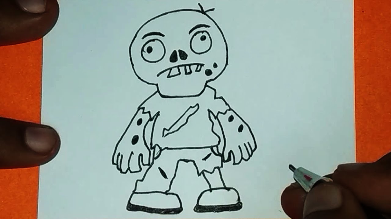 easy zombie drawings for kids