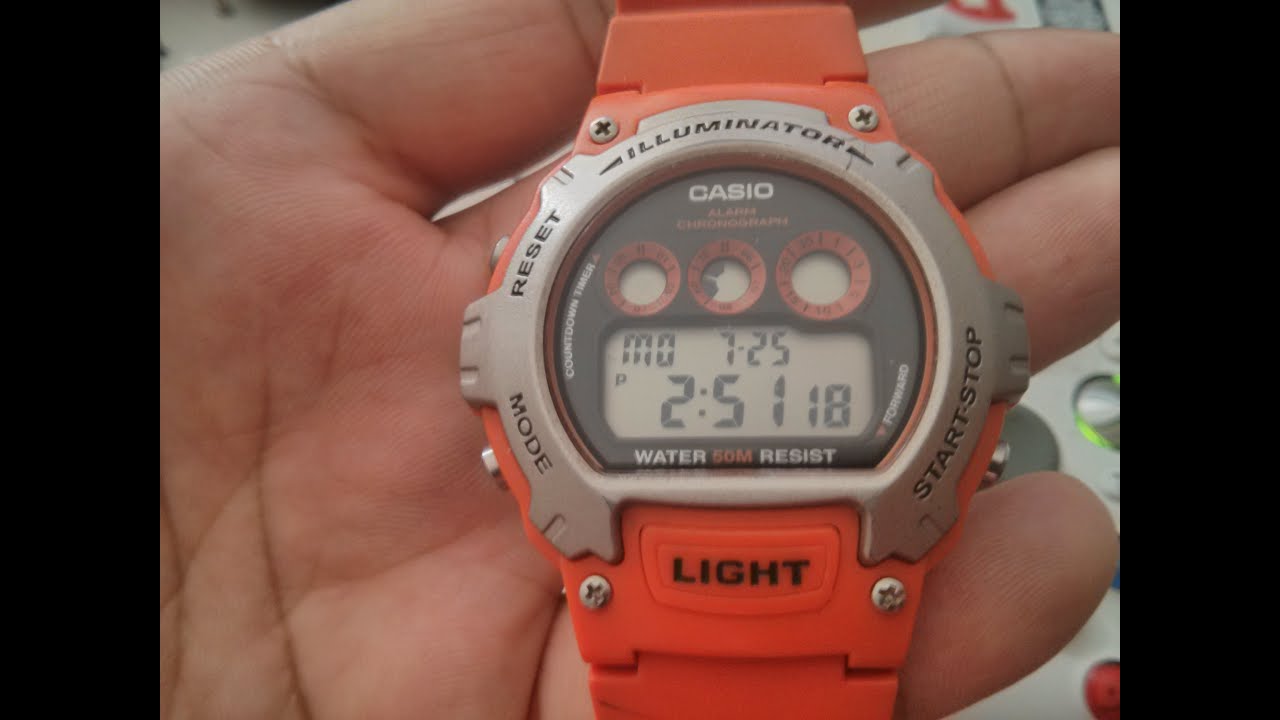 how to change time in casio illuminator