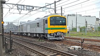 工9904D GV-E197系TS-07編成甲府工臨返却OM試運転線横通過