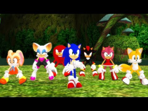 Dope MMD Sonic Tails Knuckles Amy Cream Rouge and Shadow. 