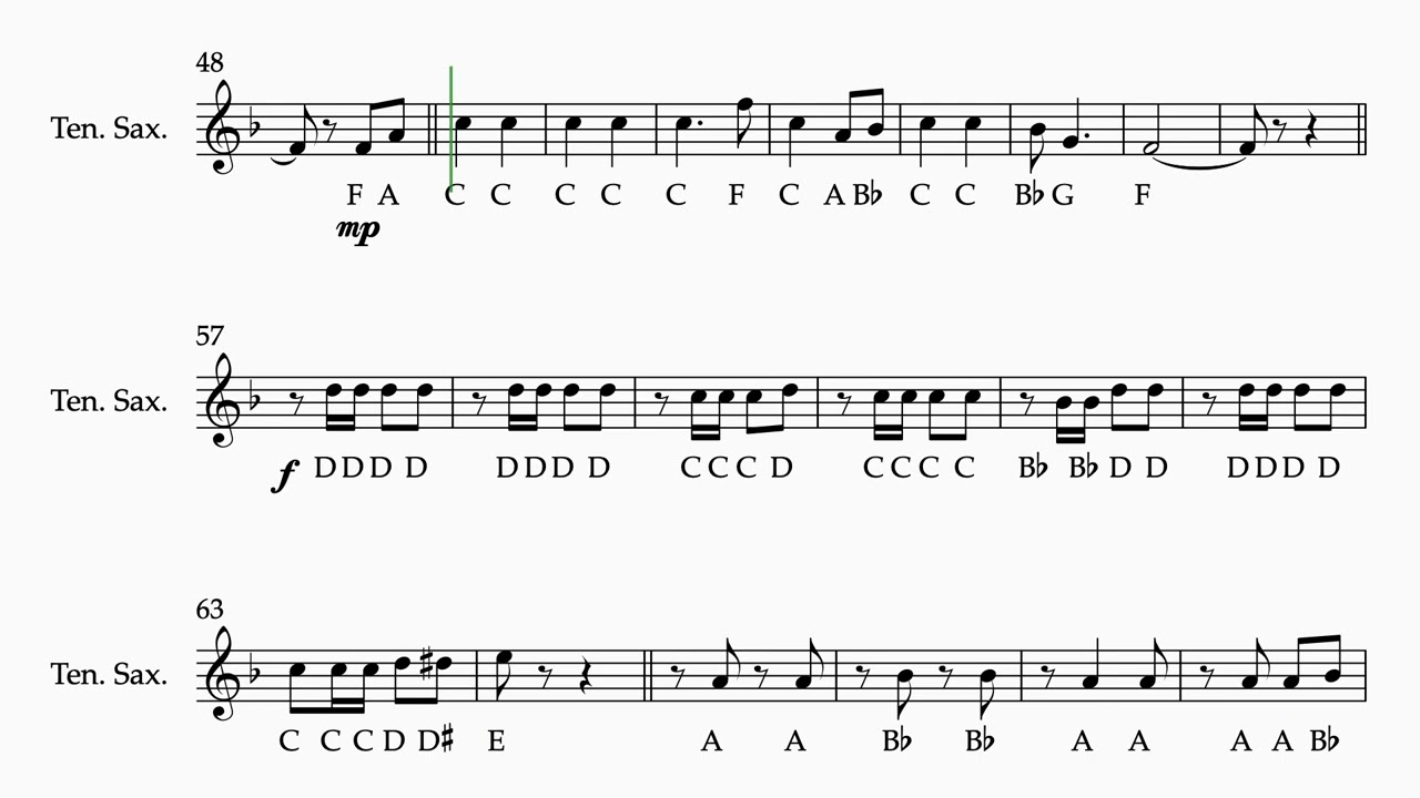 The Marines Hymn Tenor Saxophone